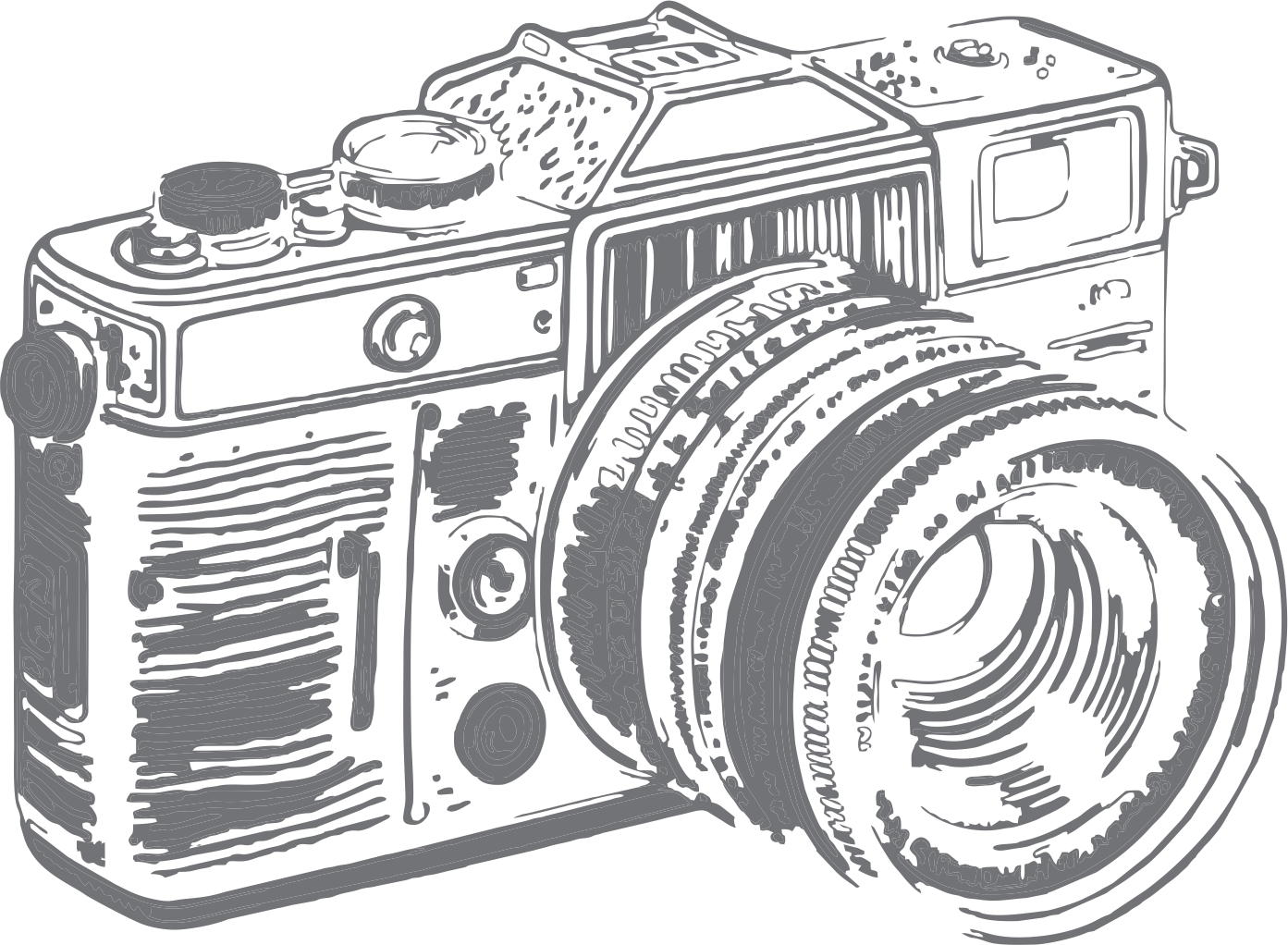 art sketch of a cameras
