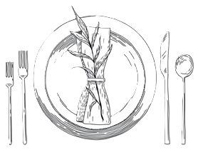 neatly arranged dinning cutlery